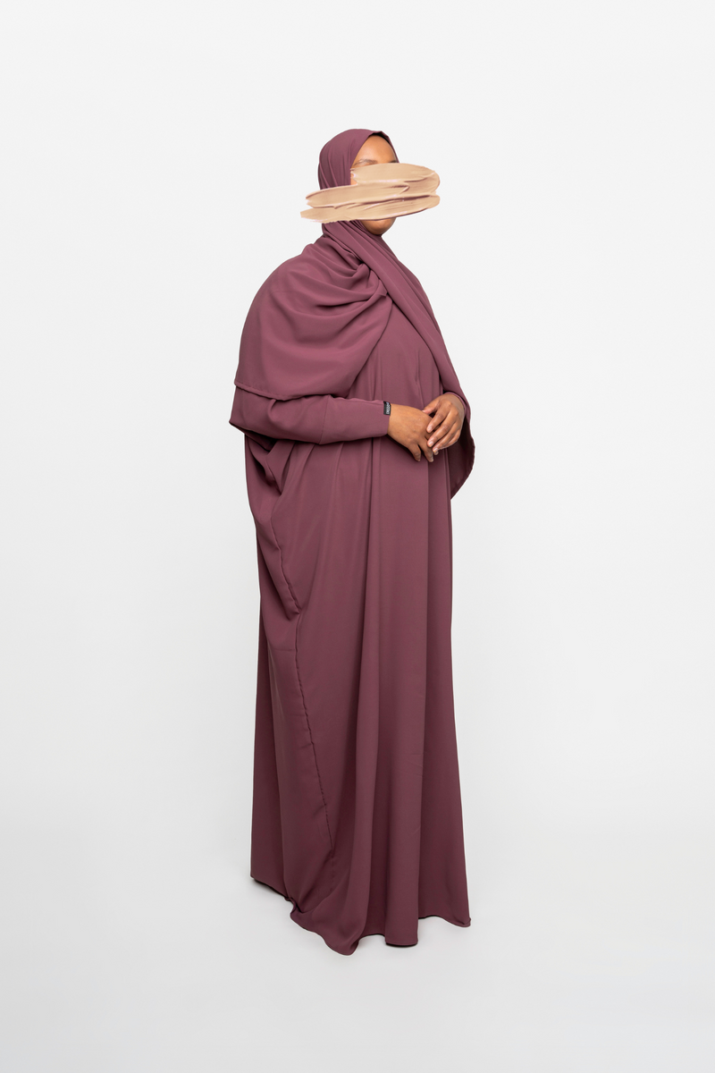 Prayer Garment with Scarf - Dusty Pink