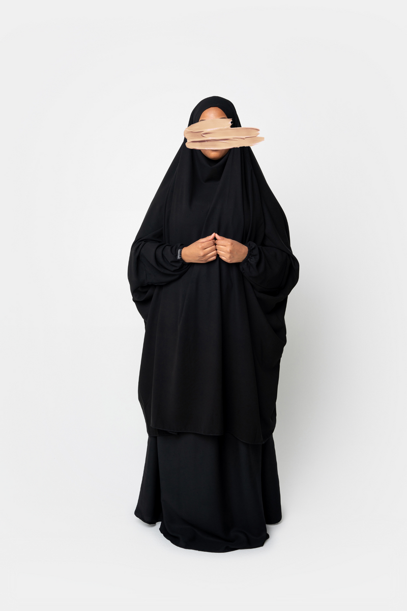 Marrakech Jilbab - Two Piece - Black