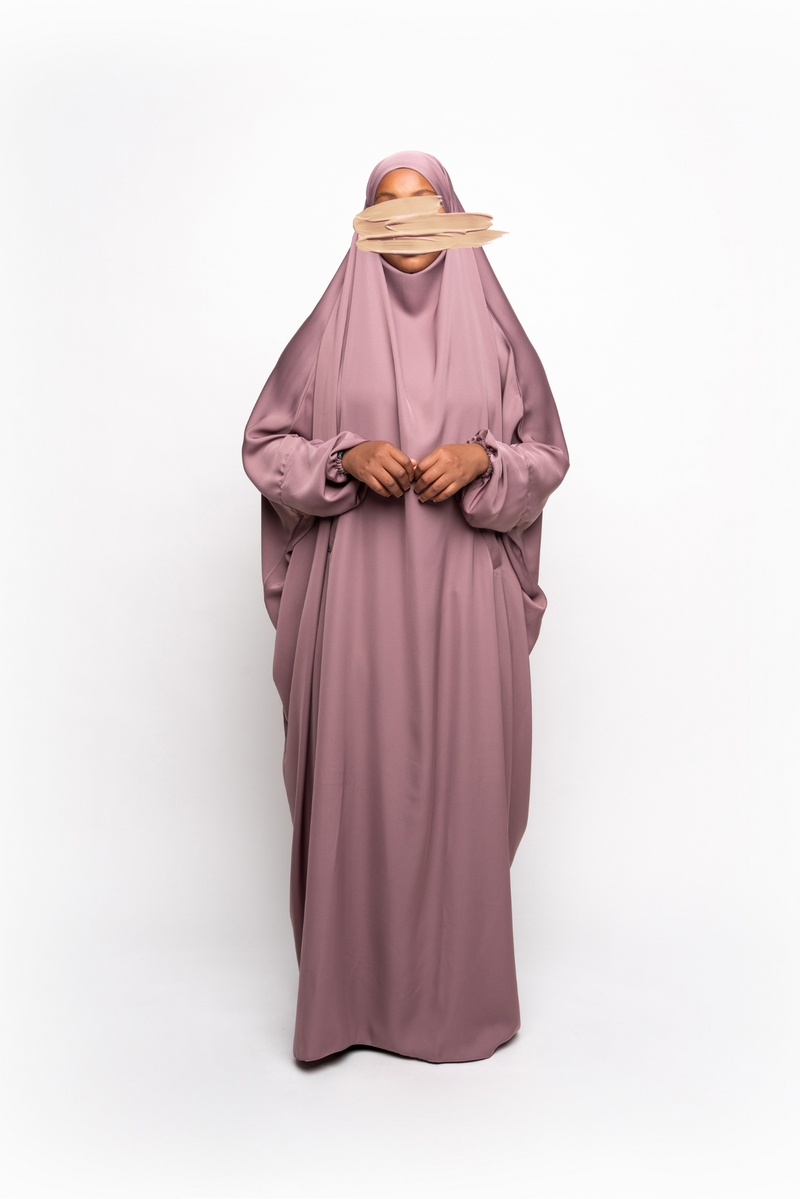 Madina Jilbabs (Dark Grey,Pink)