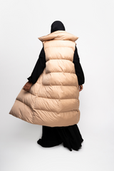 Mastoura Sleeveless Puffer Jacket - Honey