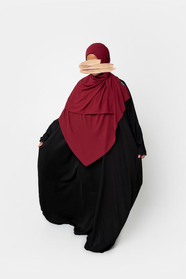 Ahlam Chiffon Hijab - Cranberry
