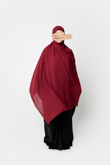 Ahlam Chiffon Hijab - Cranberry