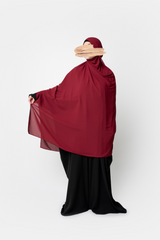 Ahlam Chiffon Hijab - Cranberry