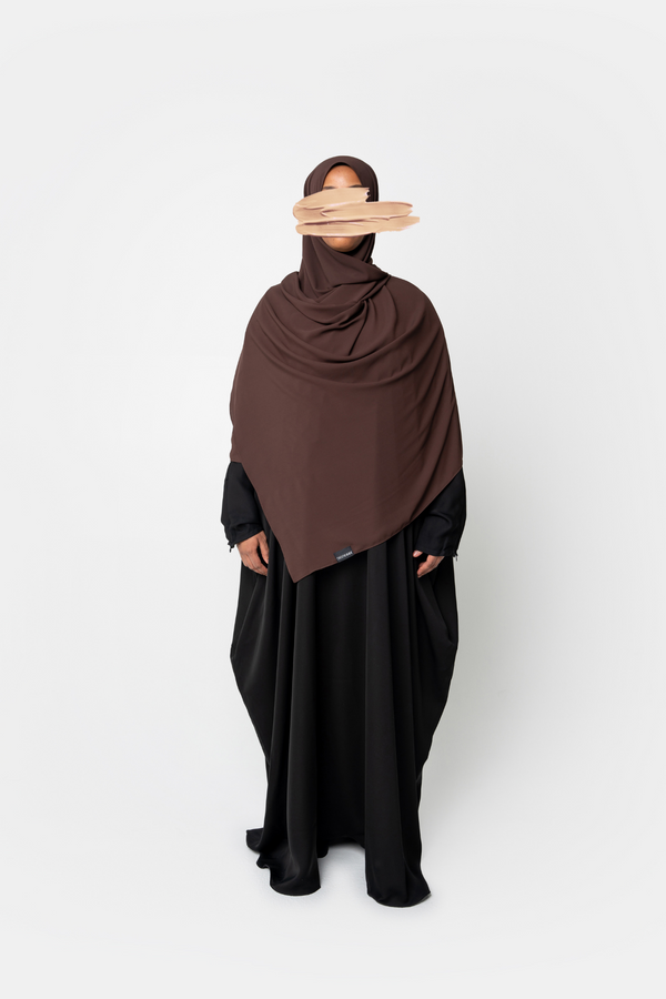 Ahlam Chiffon Hijab - Espresso