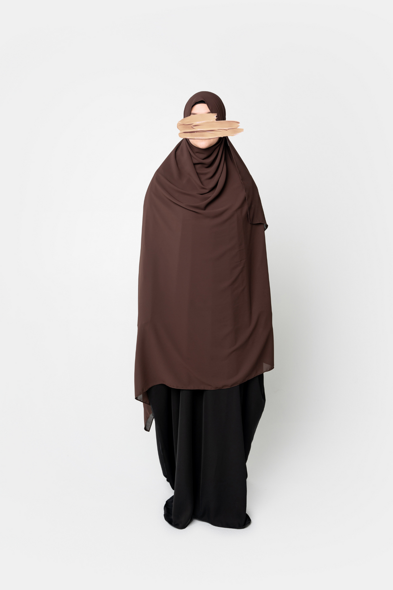 Ahlam Chiffon Hijab - Espresso