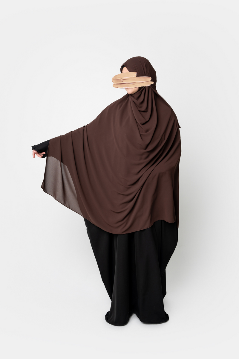 Ahlam Chiffon Hijab - Espresso
