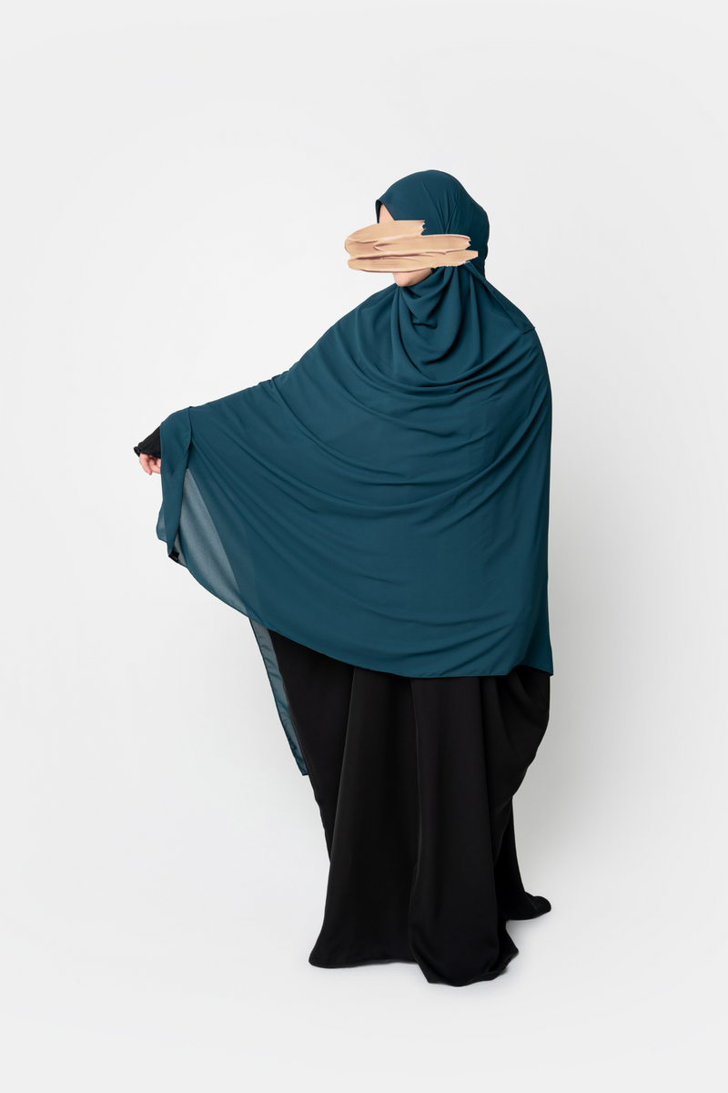 Ahlam Chiffon Hijab - Teal