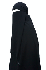 Single Layer Niqab - Black