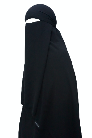 Single Layer Niqab - Black